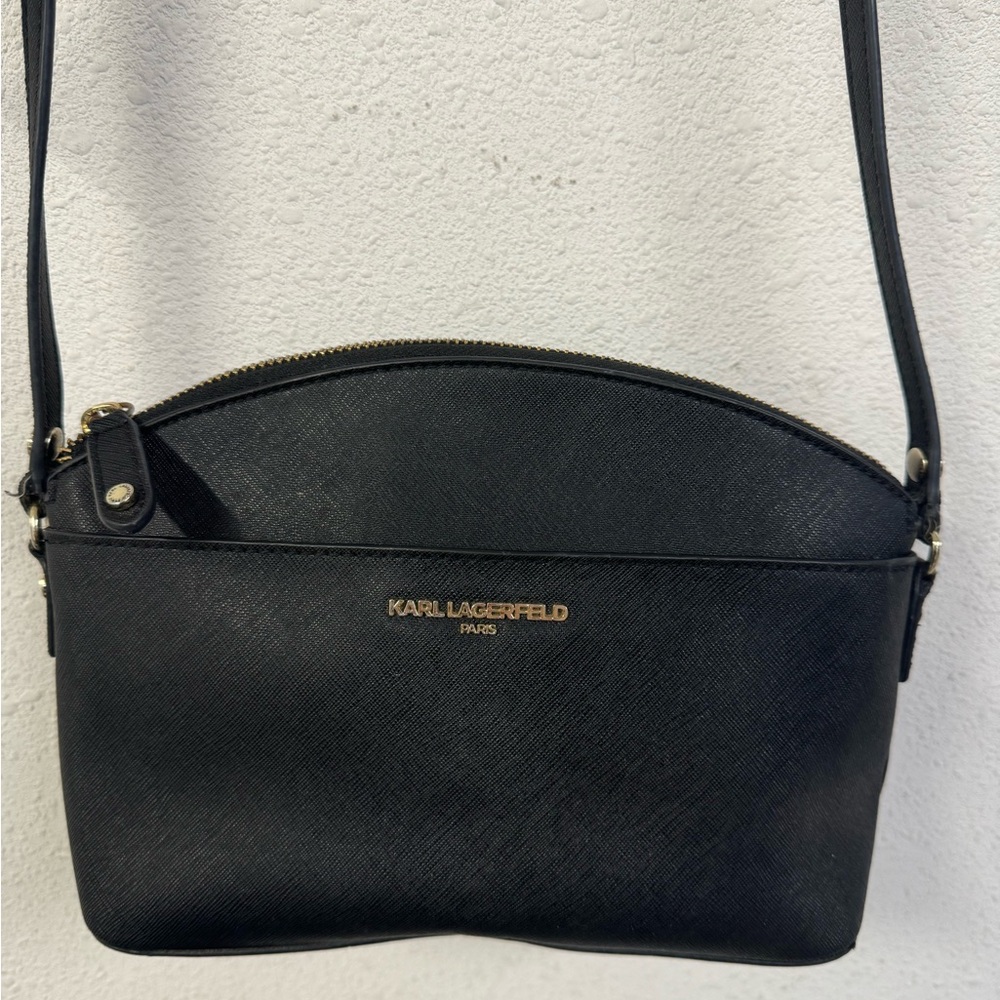 Karl Lagerfeld Black Crossbody Bag with Sleek Design